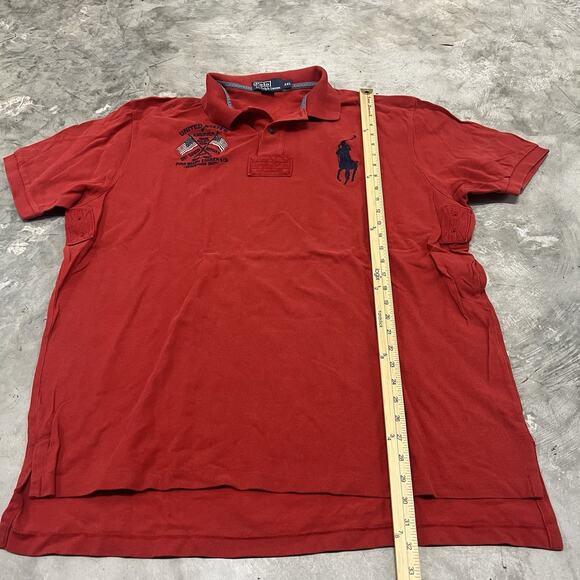Polo Ralph Lauren Polo Shirt Mens XXL Big Pony USA Flag Dry Goods Preppy Rugby - Picture 2 of 7